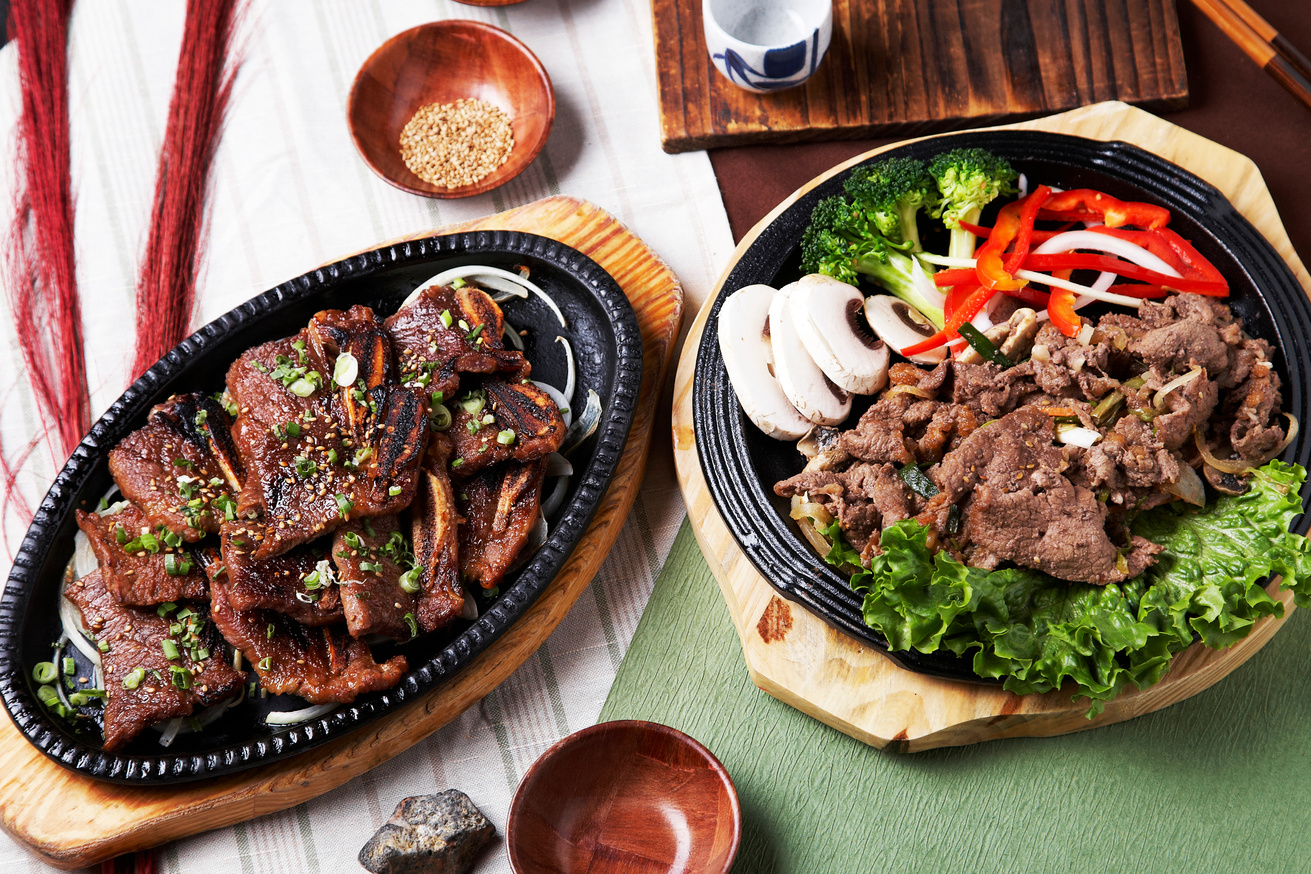 Korean BBQ, LA galbi and Bulgogi
